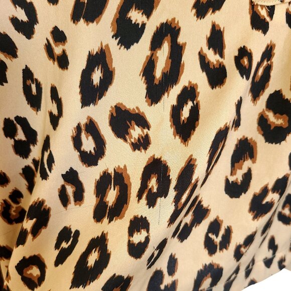 Chicos Womens Top Size 3P US LG/XL Petite Leopard Print Blouse Work Wear Career - Picture 8 of 10